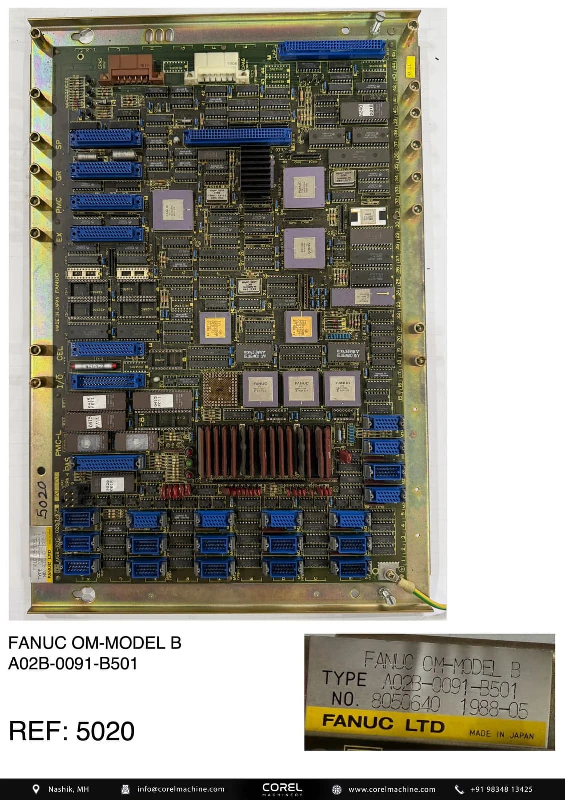 Used FANUC A02B-0091-B501 (FANUC OM-MODEL B) — Spares