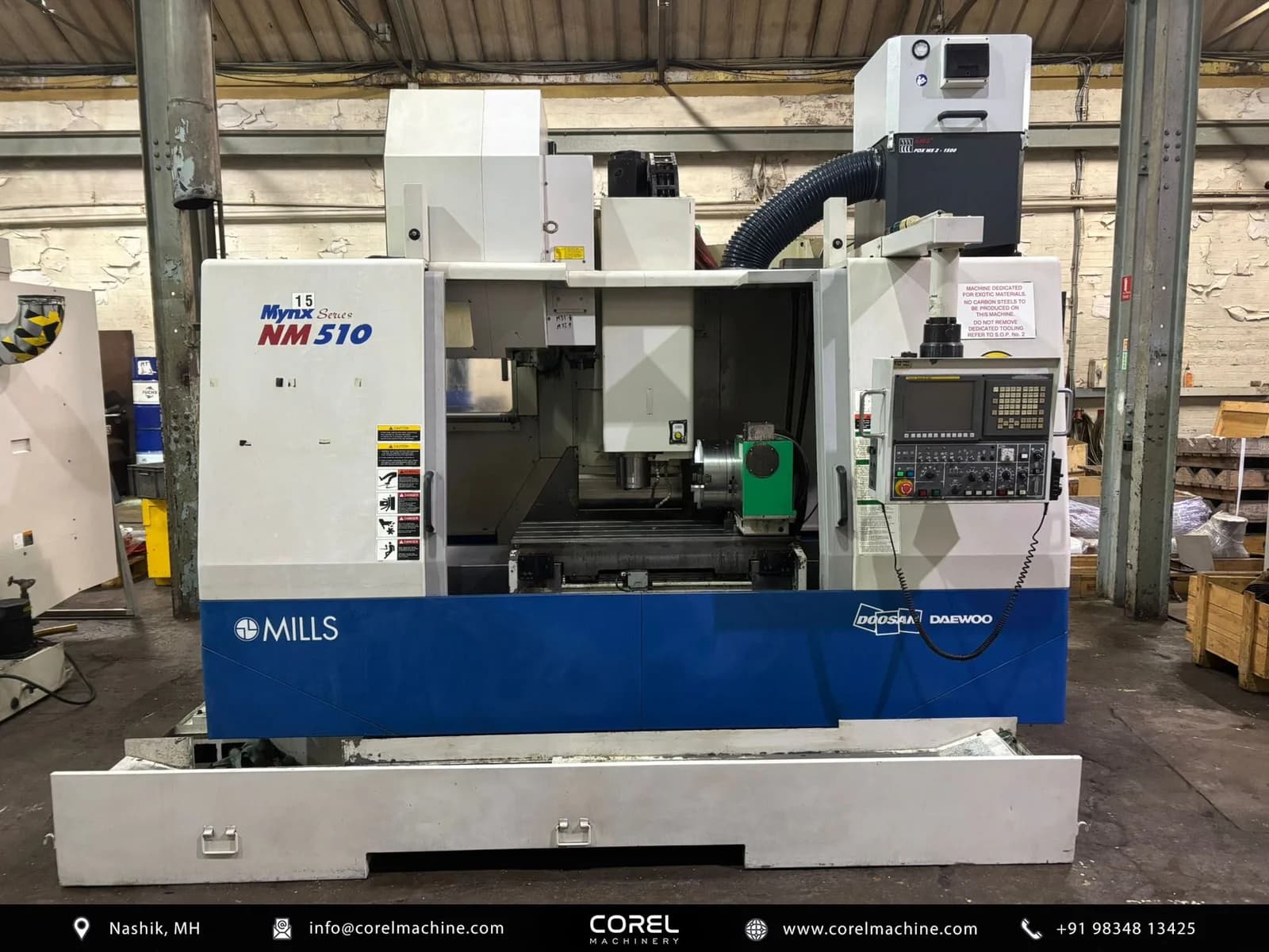 Used DAEWOO DOOSAN MYNX NM510 VMC (4 Axis) — Vertical Machining Centers