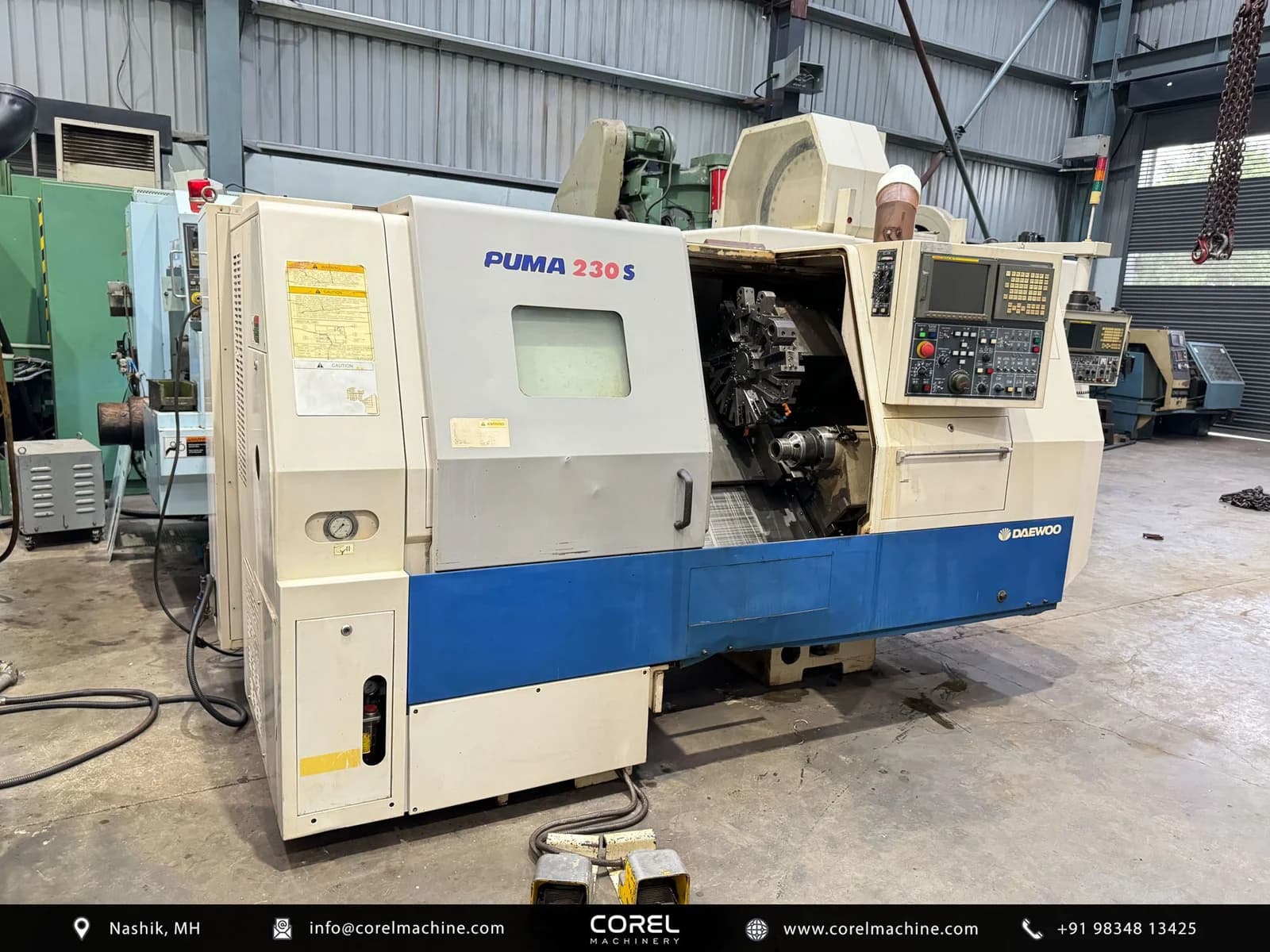 Used DAEWOO DOOSAN PUMA 230SB CNC LATHE — CNC Turning Centers