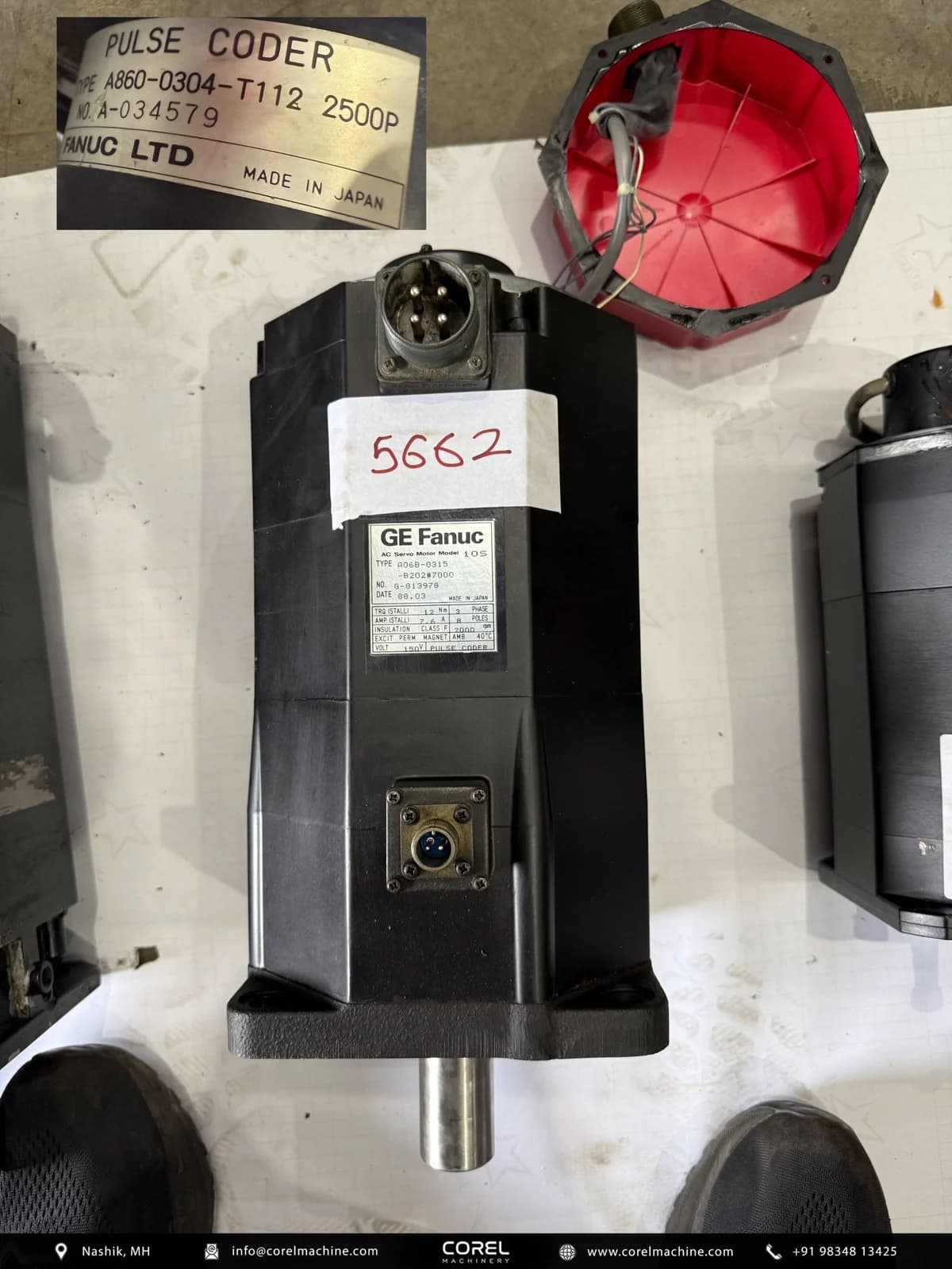 Used FANUC A06B-0315-B202#7000 AC SERVO MOTOR — Motors