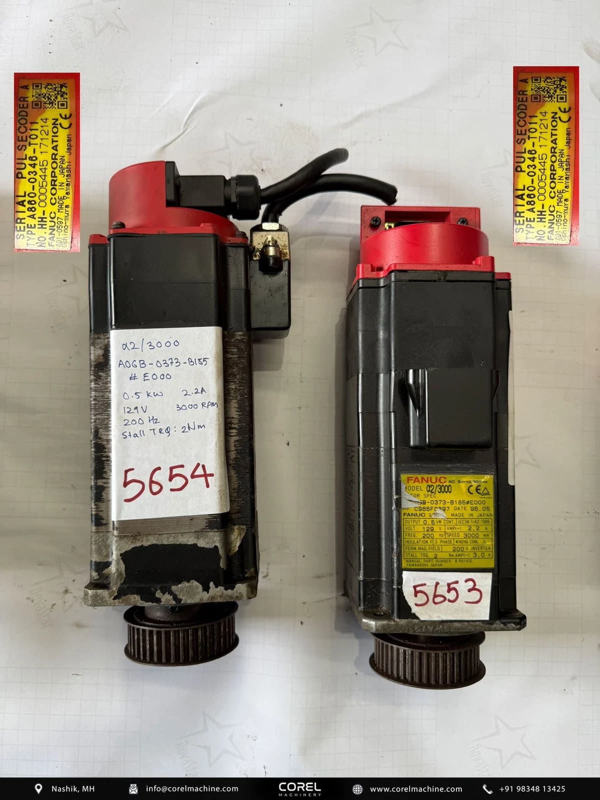 Used FANUC A06B-0373-B085#E000 AC SERVO MOTOR — Motors