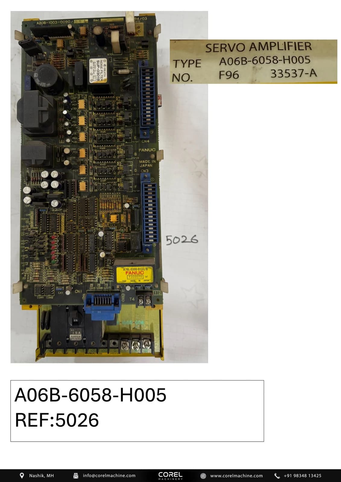 Used FANUC A06B-6058-H005 — Spares
