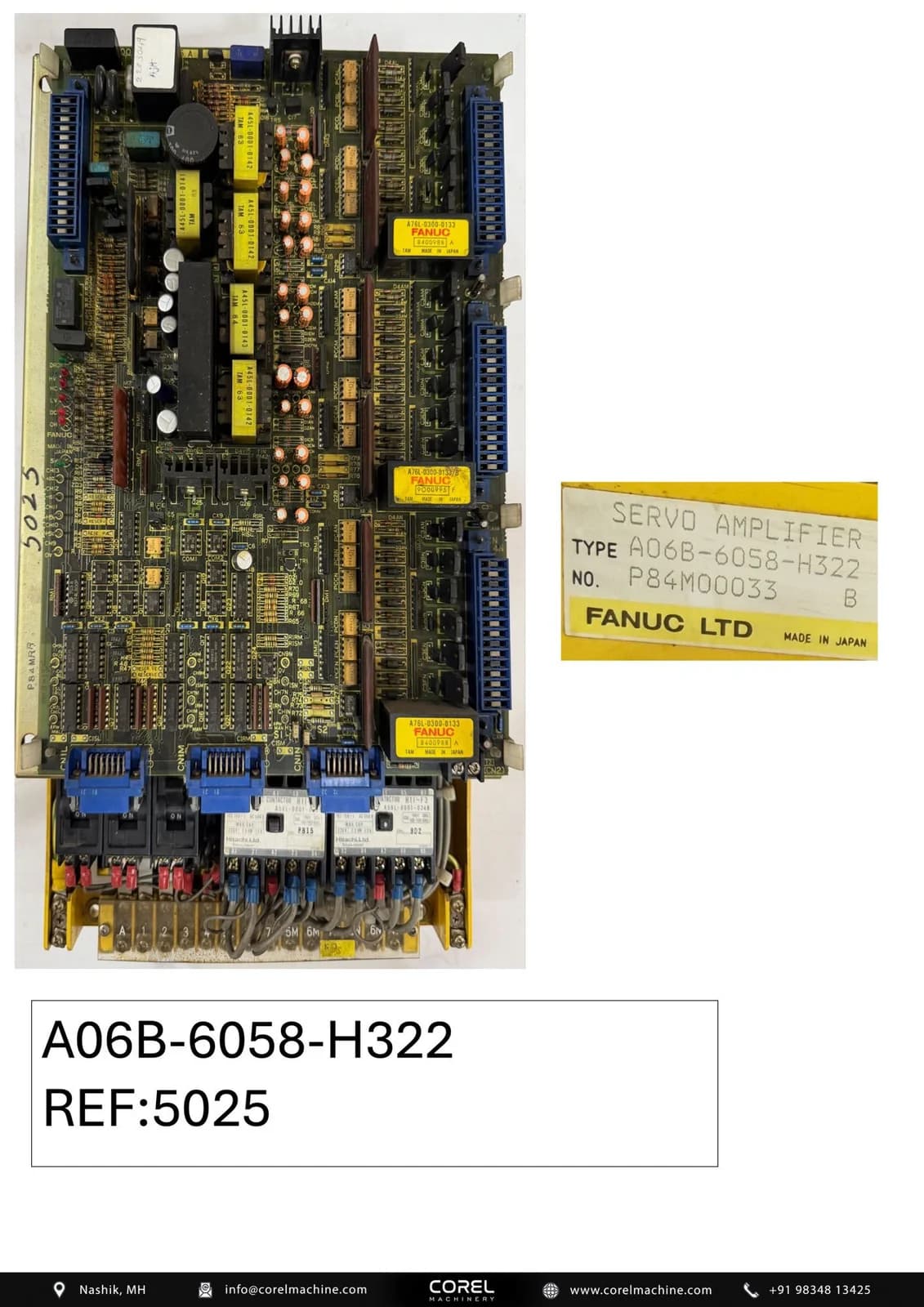 Used FANUC A06B-6058-H322 — Spares