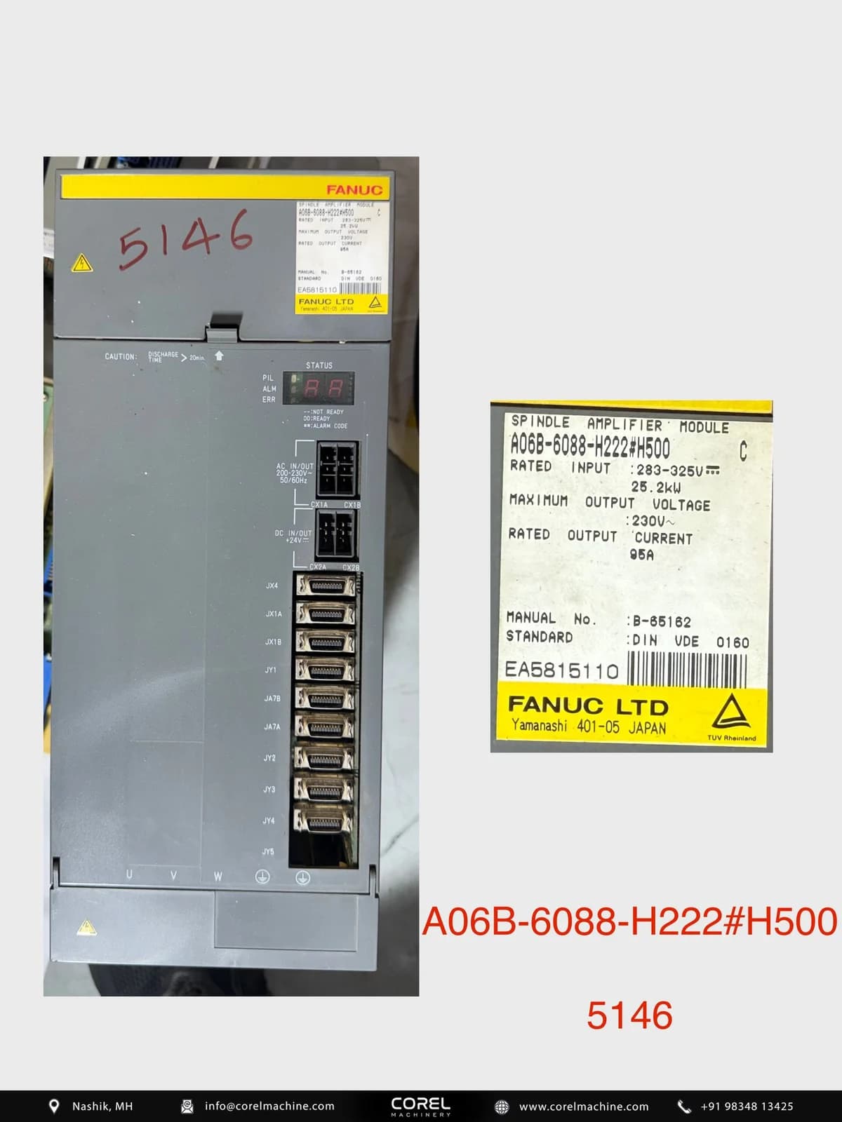 Used FANUC А06B-6088-H222#H500 — Spares