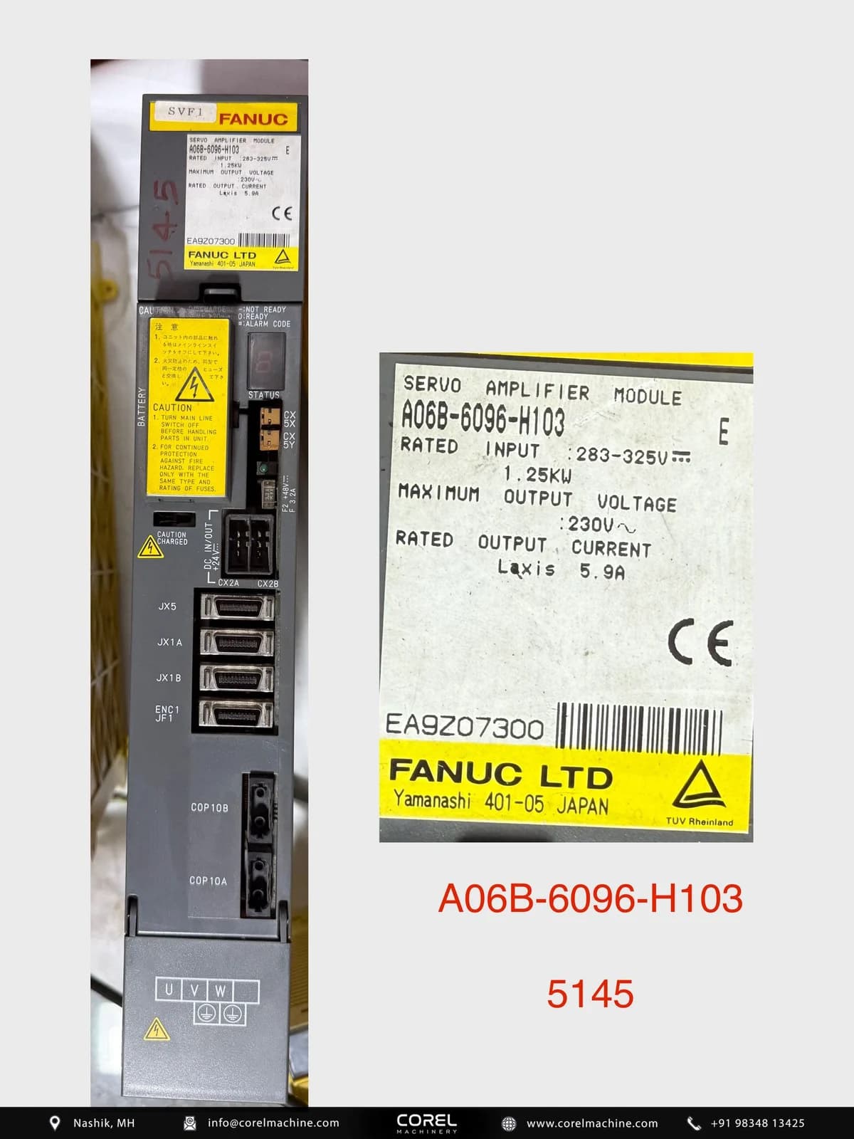 Used FANUC A06B-6096-H103 — Spares