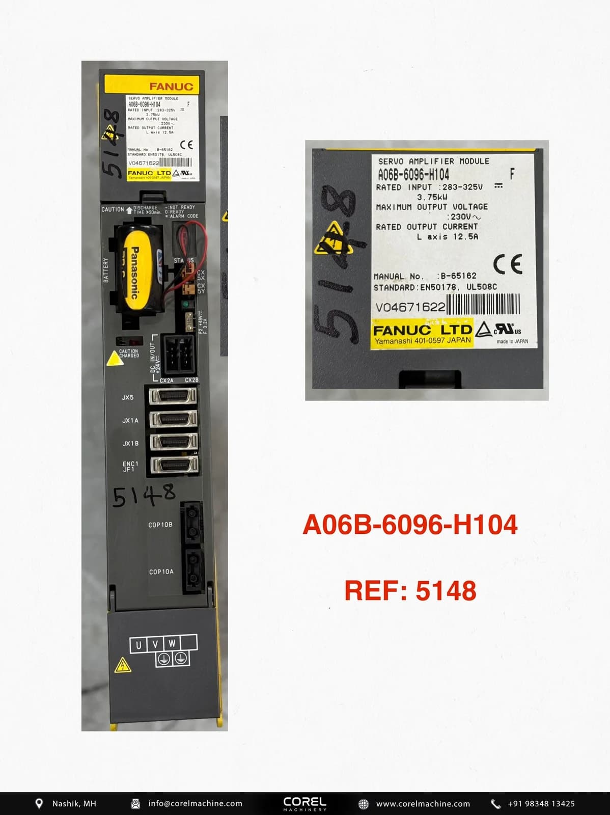 Used FANUC A06B-6096-H104 — Spares