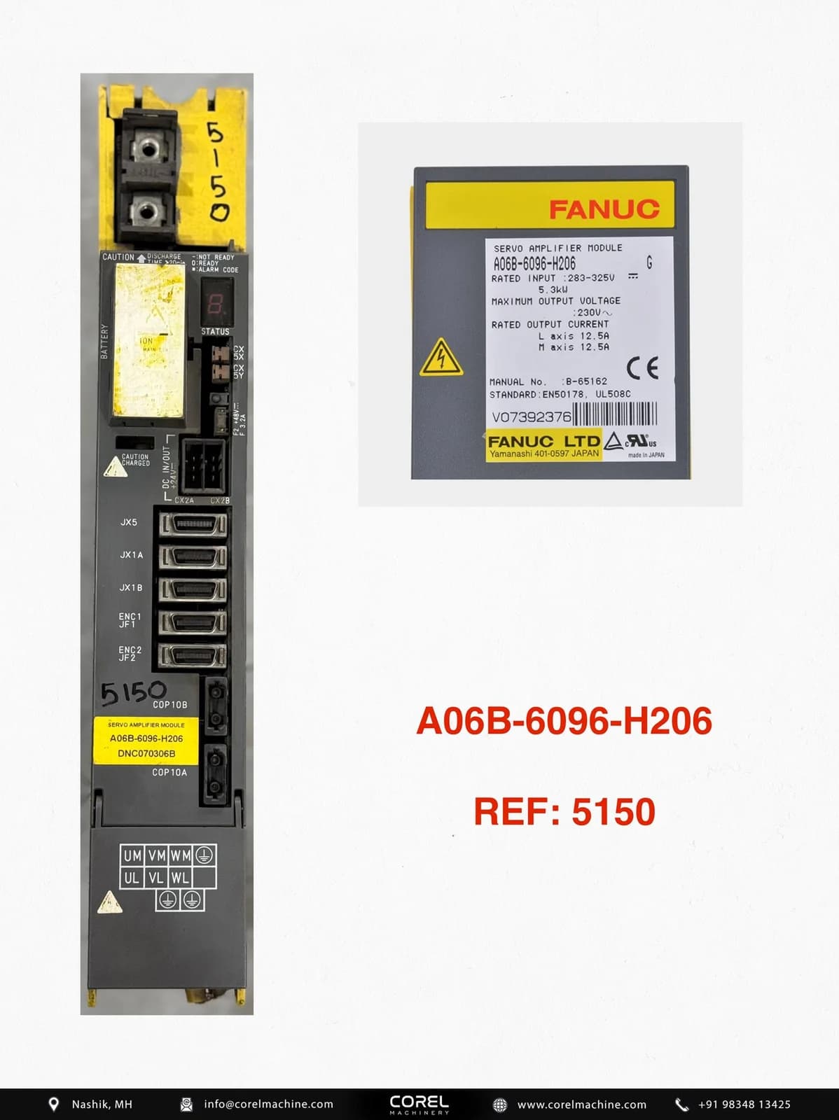 Used FANUC A06B-6096-H206 — Spares
