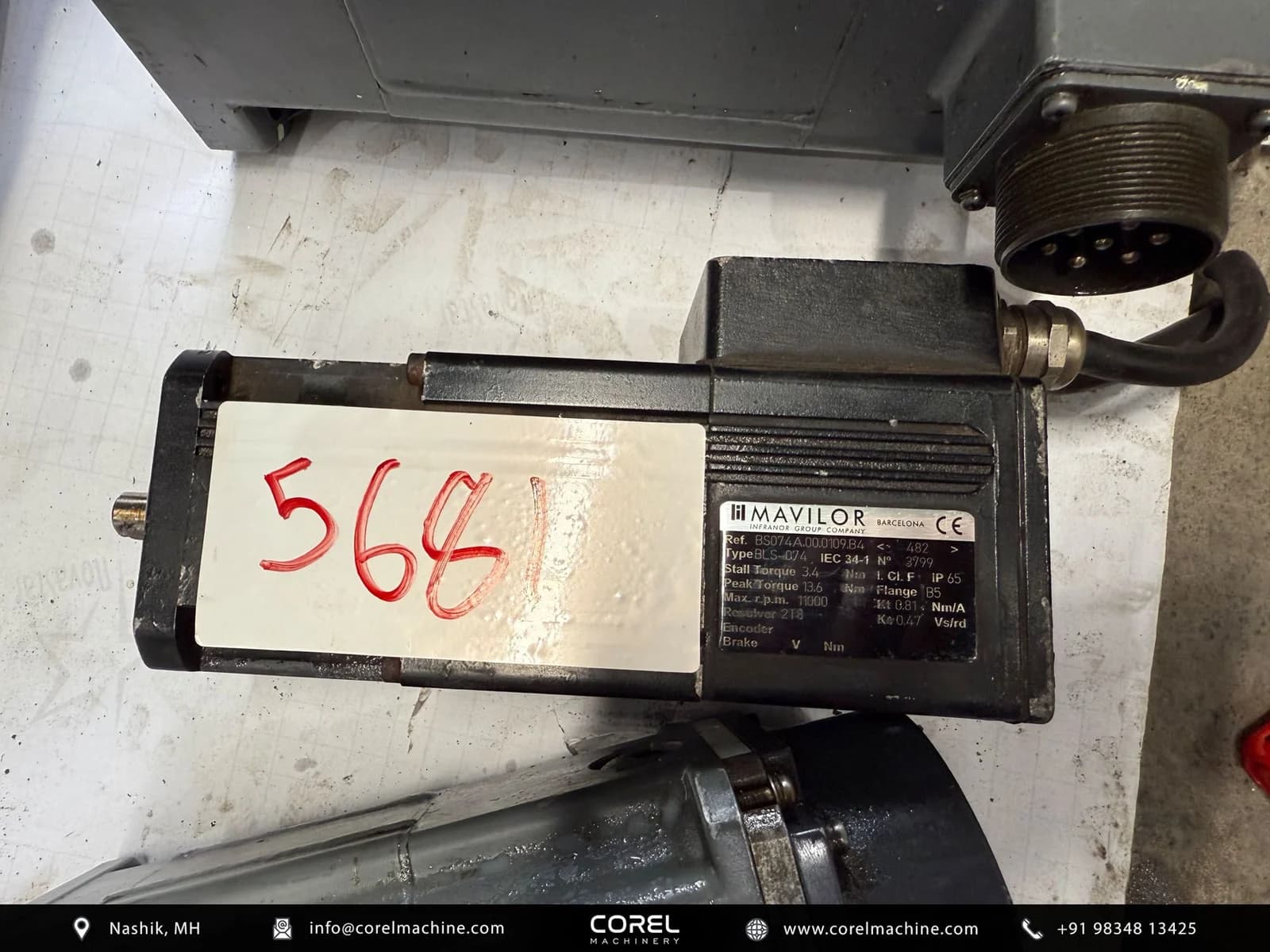 Used MAVILOR BLS-074 MOTOR — Motors