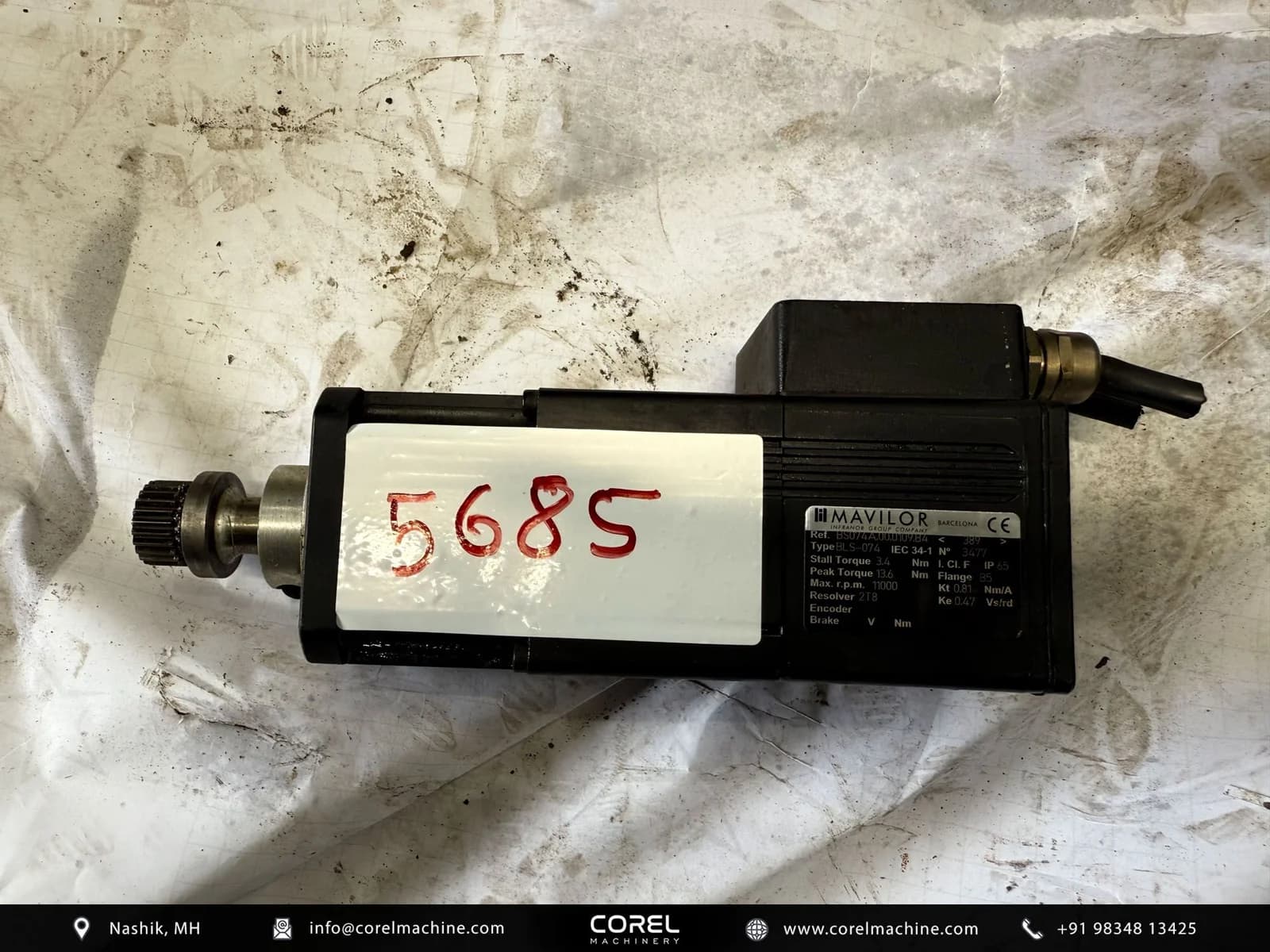 Used MAVILOR BLS-074 MOTOR — Motors