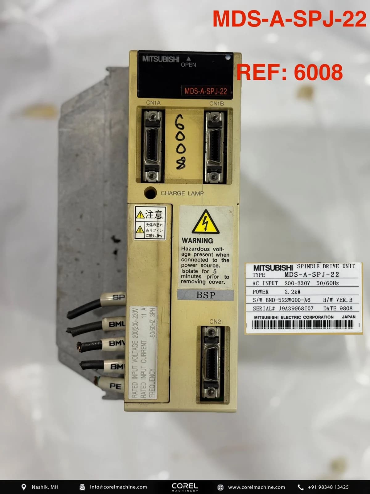 Used MITSUBISHI MDS-A-SPJ-22 — Spares