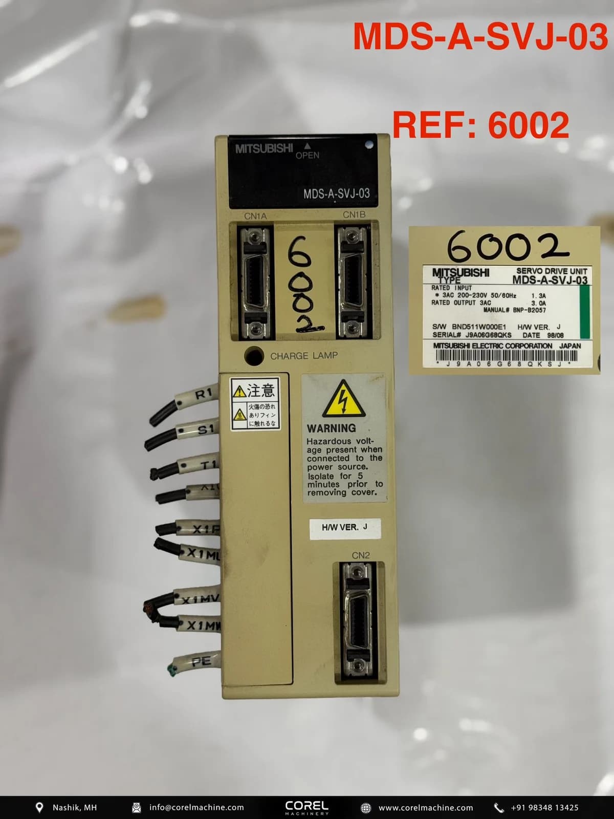 Used MITSUBISHI MDS-A-SVJ-03 (6002) — Spares