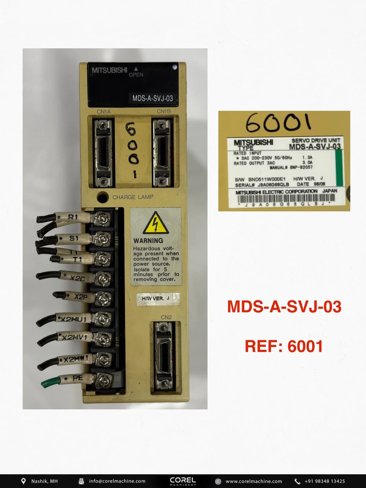 Used MITSUBISHI MDS-A-SVJ-03 — Spares