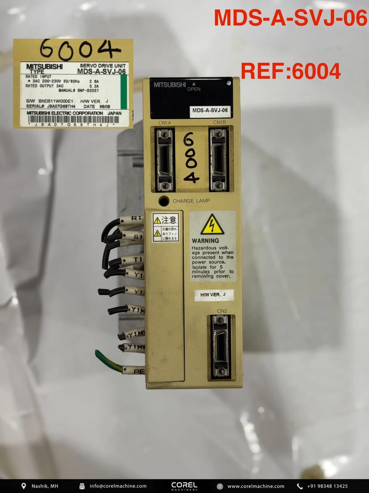 Used MITSUBISHI MDS-A-SVJ-06 — Spares