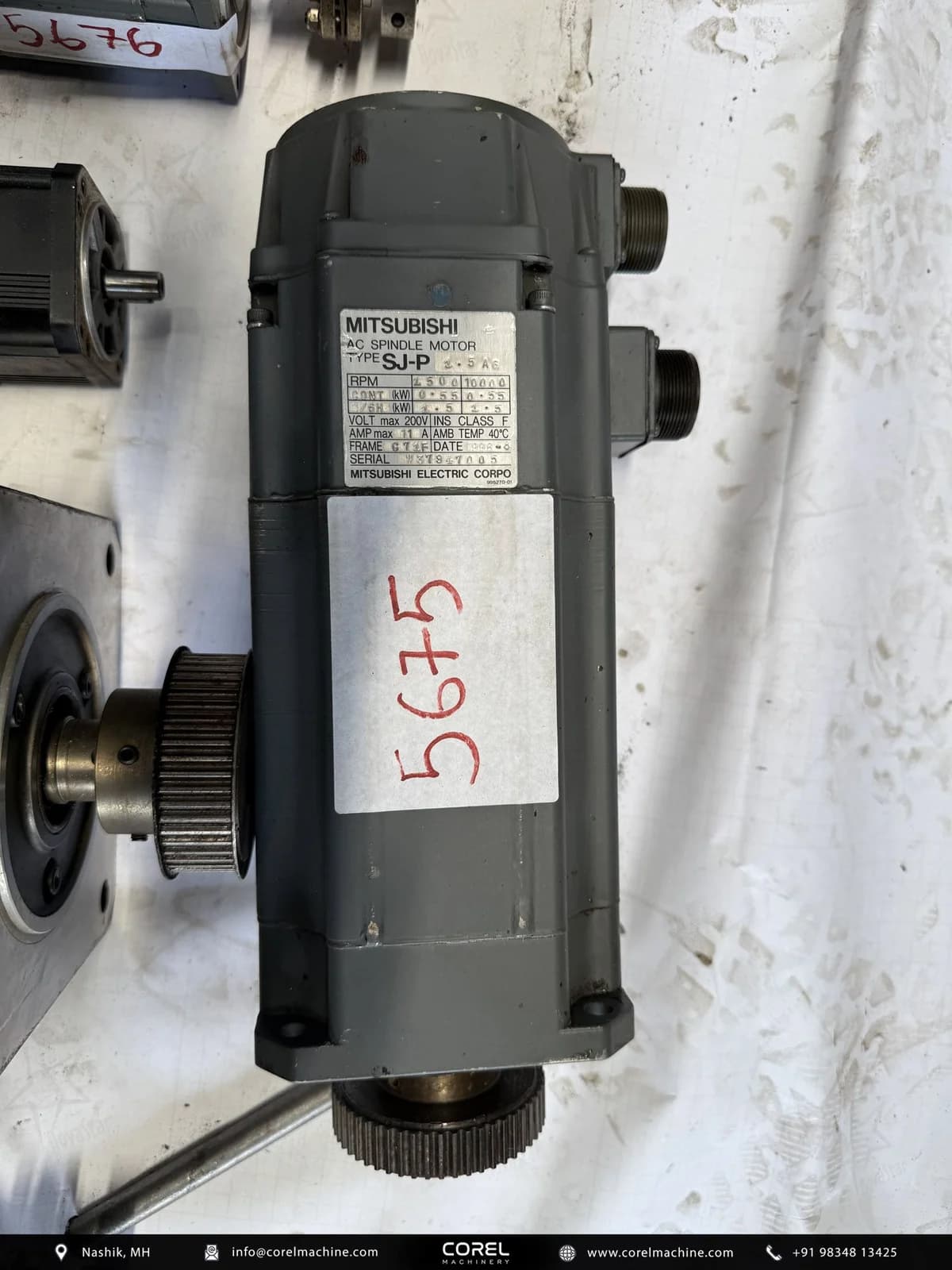 Used MITSUBISHI SJ-P 2.5AG AC SERVO MOTOR — Motors