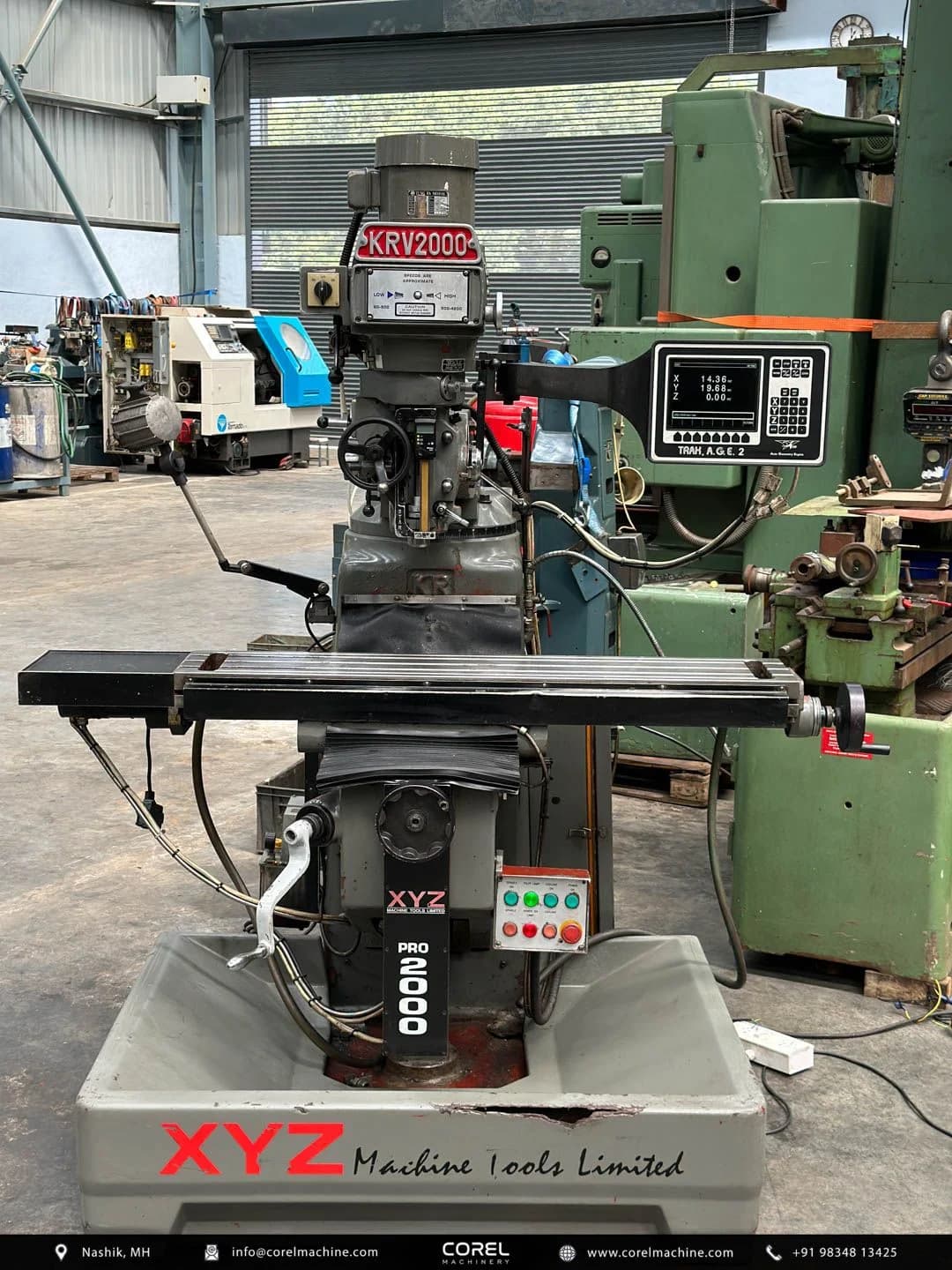 Used XYZ KRV 2000 CNC M1TR TURRET MILLING MACHINE — Vertical Machining Centers